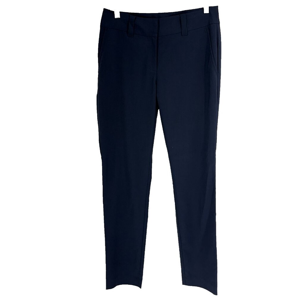 Eileen Fisher Women XS Slim Pant Midnight Blue Minimalist Closet Staple Work NEW